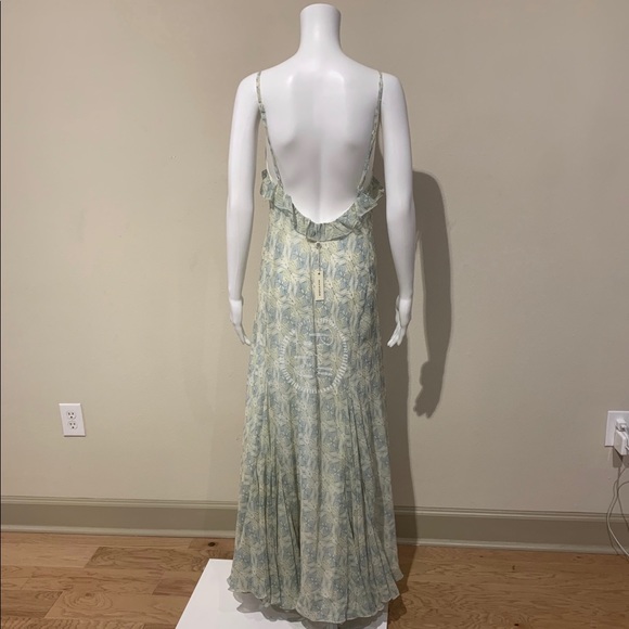 NWT Max Studio Printed Textured Ruffle Maxi Dress - Picture 9 of 15